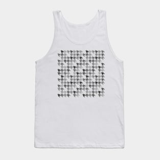 Houndstooth White Tank Top